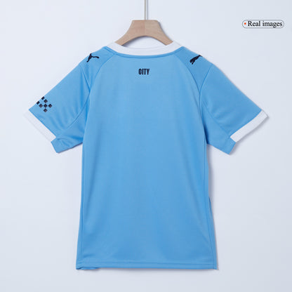 Manchester City Home Soccer Jersey Kit 2025/26 Kids(Jersey+Shorts)