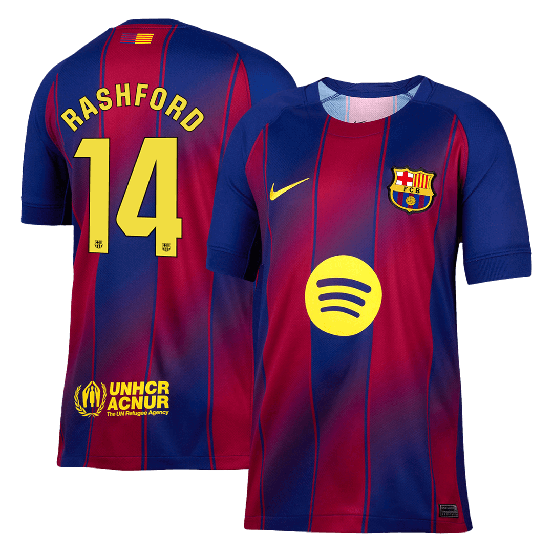 RASHFORD #14 Barcelona doma?a nogometna majica 2025/26 rde?a in modra