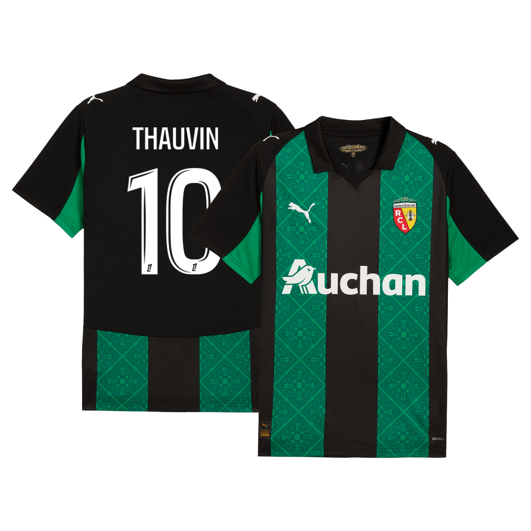 THAUVIN#10 RC Lens Camiseta de Fútbol Visitante 25/26 Verde y Negro