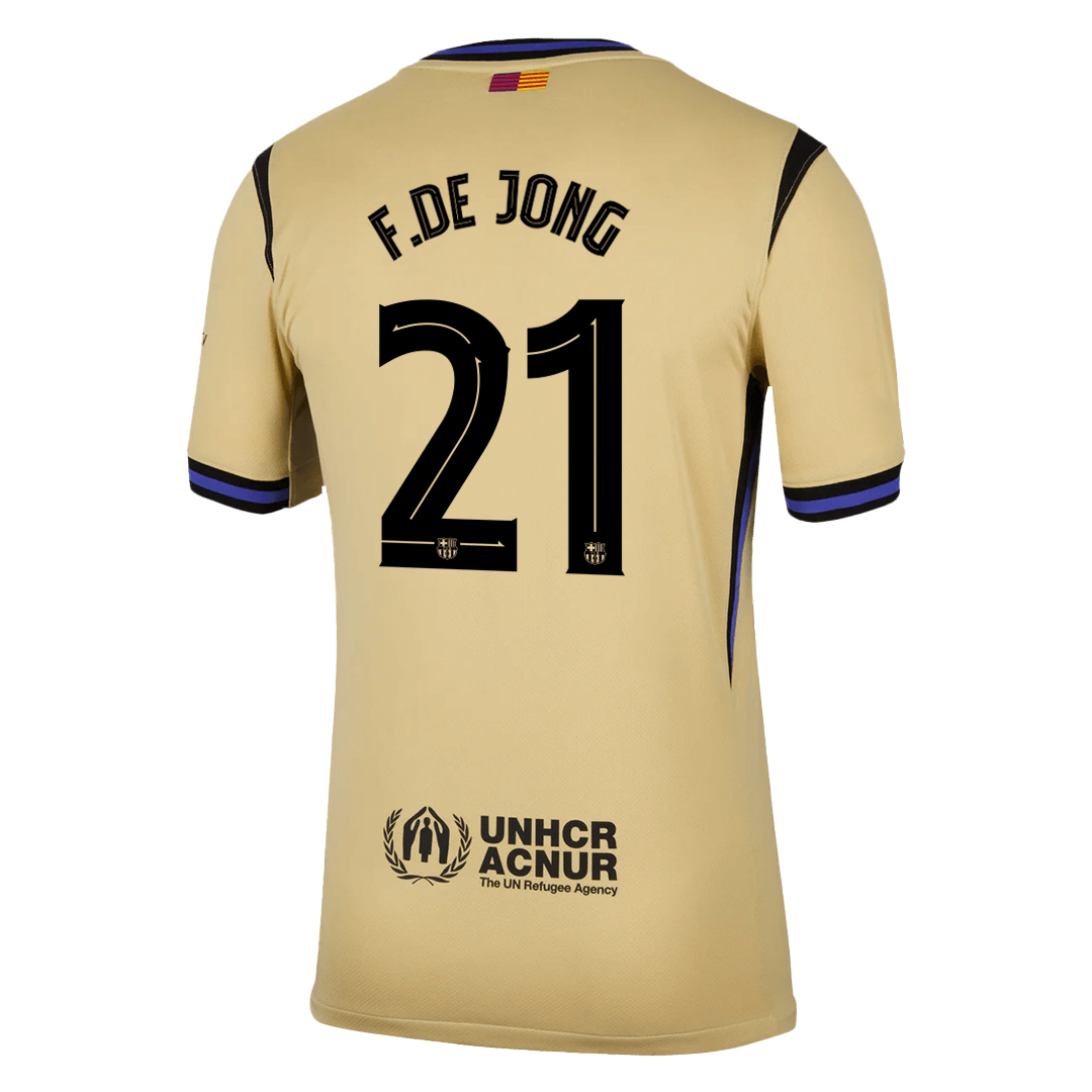 F.DE JONG #21 Camiseta de Fútbol de Visitante del Barcelona 2025/26 - UCL