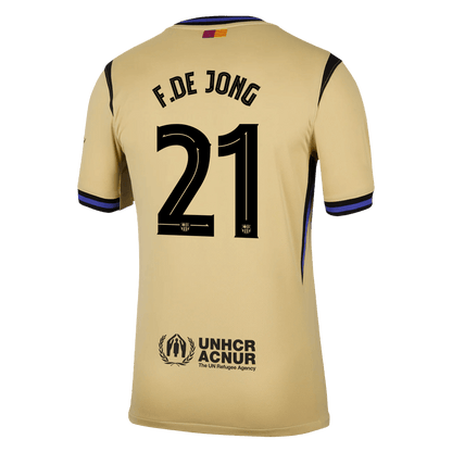 F.DE JONG #21 Camiseta de Fútbol de Visitante del Barcelona 2025/26 - UCL