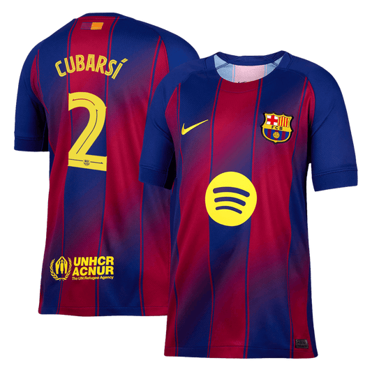 CUBARS¨ª #2 Barcelona HomeFootball Dres 2025/26 Red&Blue - UCL