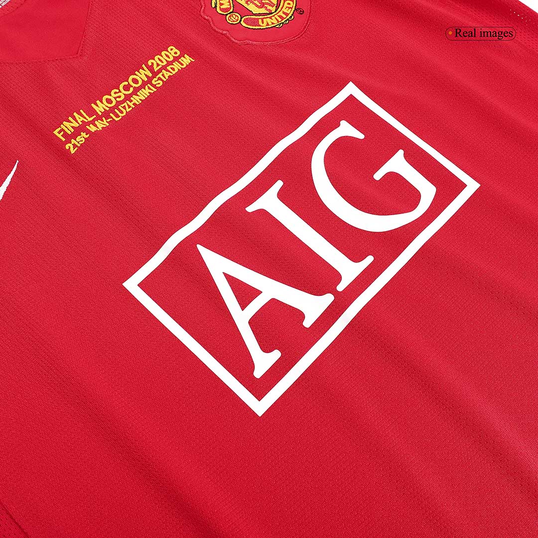 Retro dres SCHOLES #18 Manchester United Retro dres domači nogometni dres 2007/08 - finale Lige prvakov