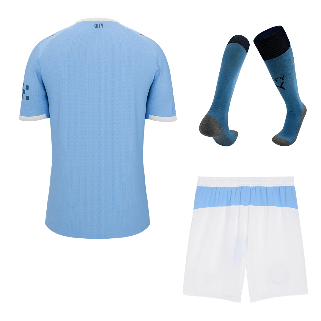 Uniformes completos de local del Manchester City 2025/26