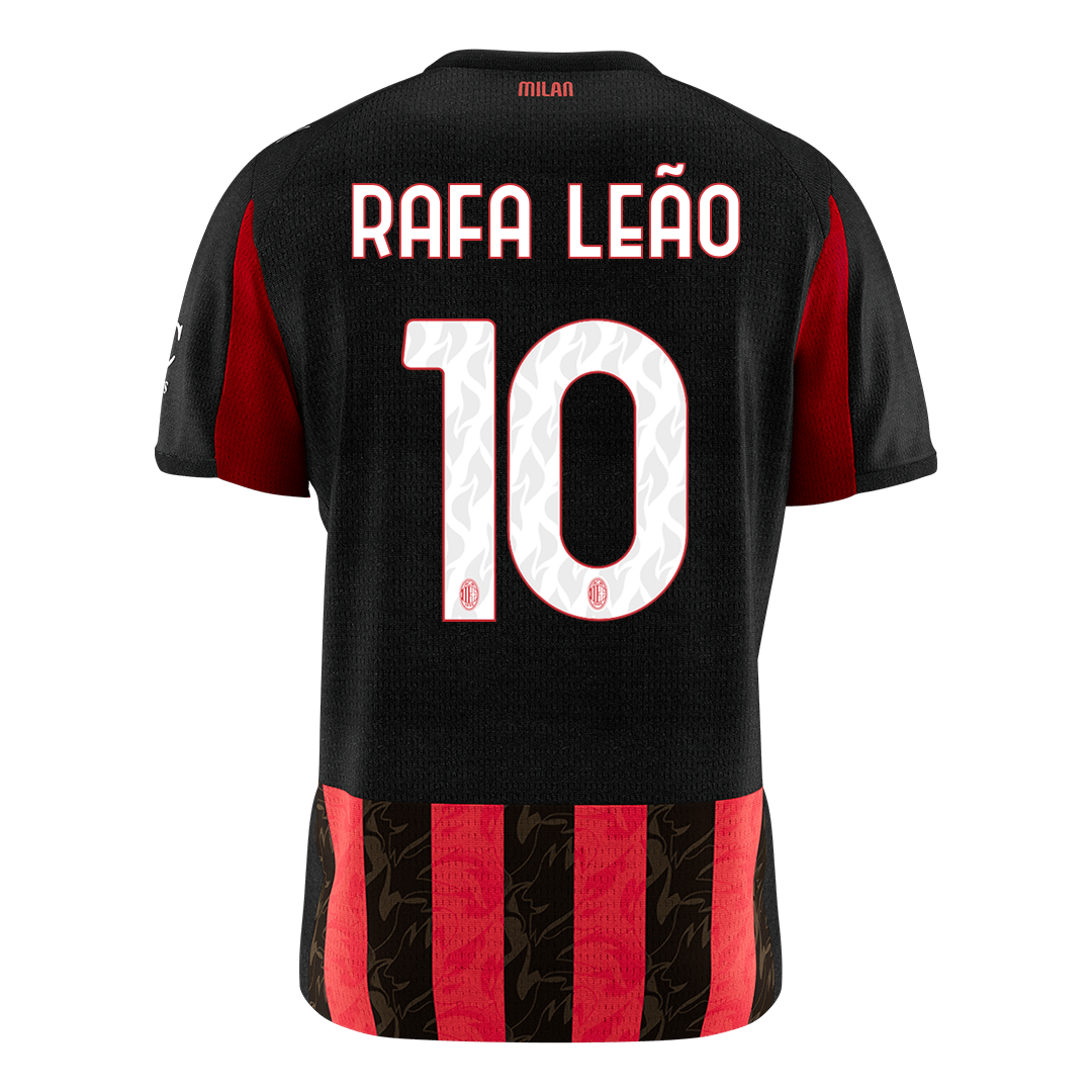 RAFA LEÃO #10 AC Milan Home Soccer Jersey 2025/26 Red&Black