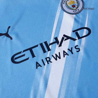 Manchester City Home Soccer Jersey Kit 2025/26 Kids(Jersey+Shorts)