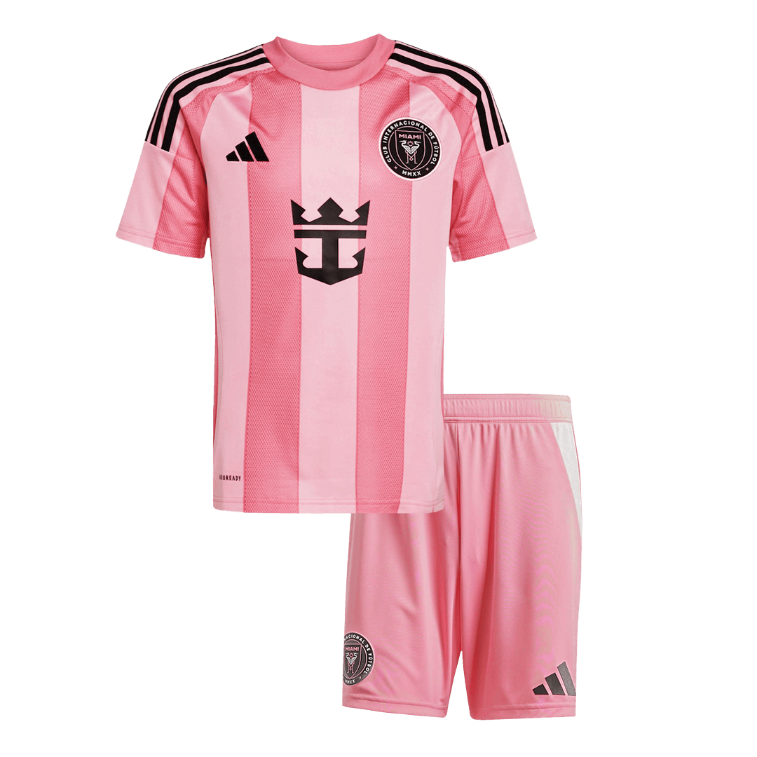 Inter Miami CF Home Soccer Jersey Kit 2025 Kids(Jersey+Shorts)