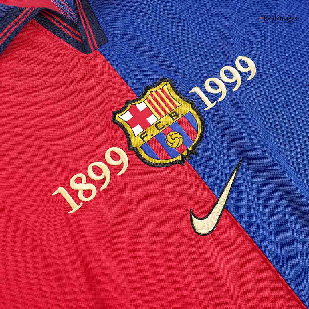 Retro dres RIVALDO #11 Barcelona Retro dres domači nogometni dres 1999/00 100. obletnica