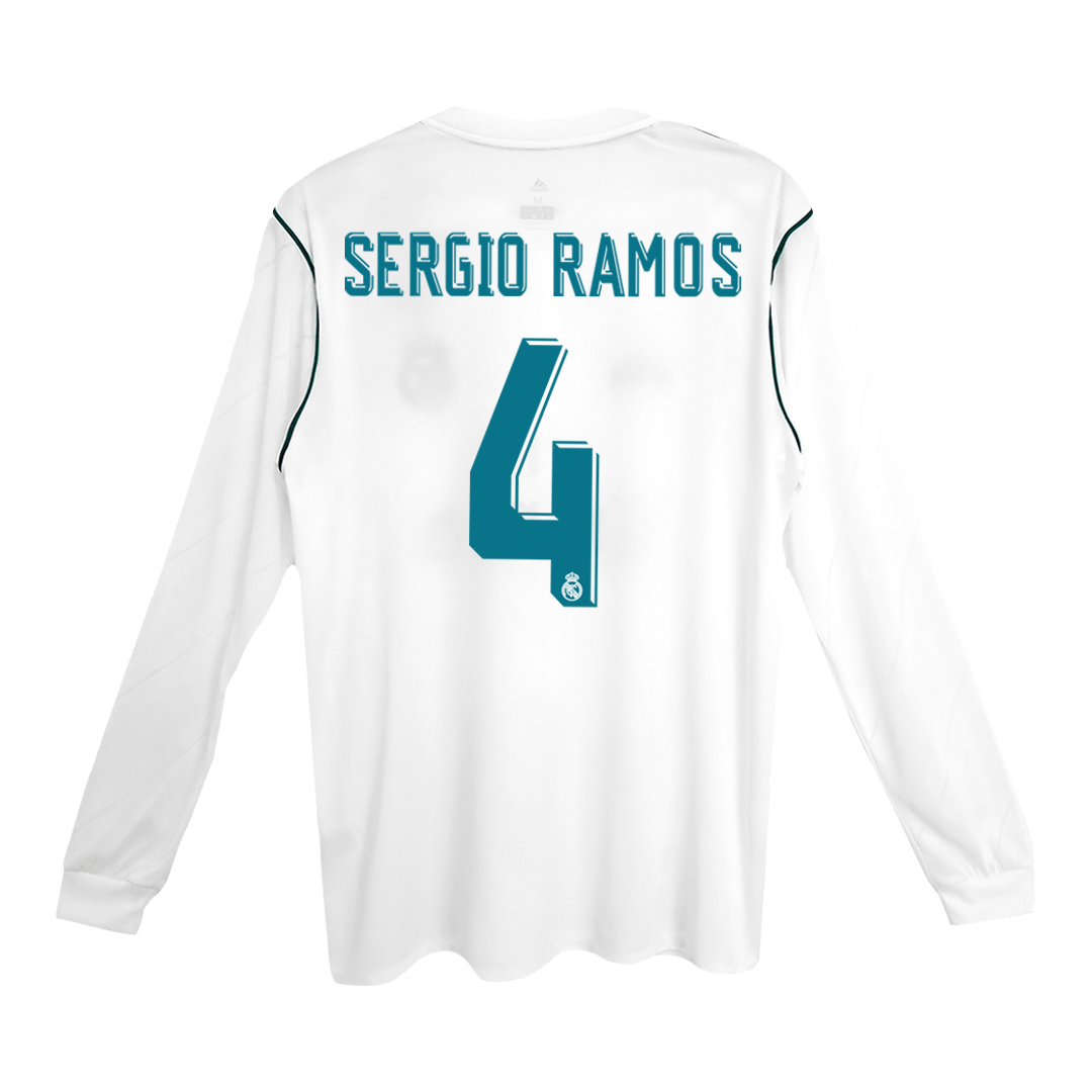 #4 SERGIO RAMOS Retro Camiseta Fútbol Real Madrid Local 2017/18