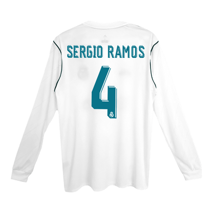 #4 SERGIO RAMOS Retro Camiseta Fútbol Real Madrid Local 2017/18
