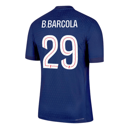 B.BARCOLA #29 PSG Home Authentic Soccer Jersey 2025/26