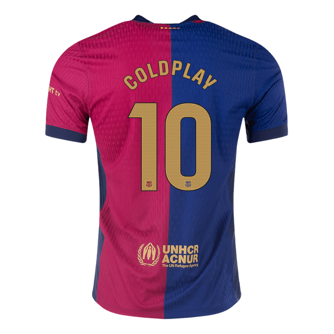 Camiseta de fútbol original del COLDPLAY #10 del Barcelona para la temporada 2024/25 - COLDPLAY