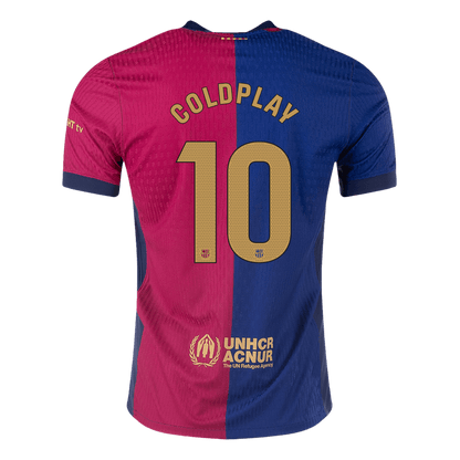 Camiseta de fútbol original del COLDPLAY #10 del Barcelona para la temporada 2024/25 - COLDPLAY