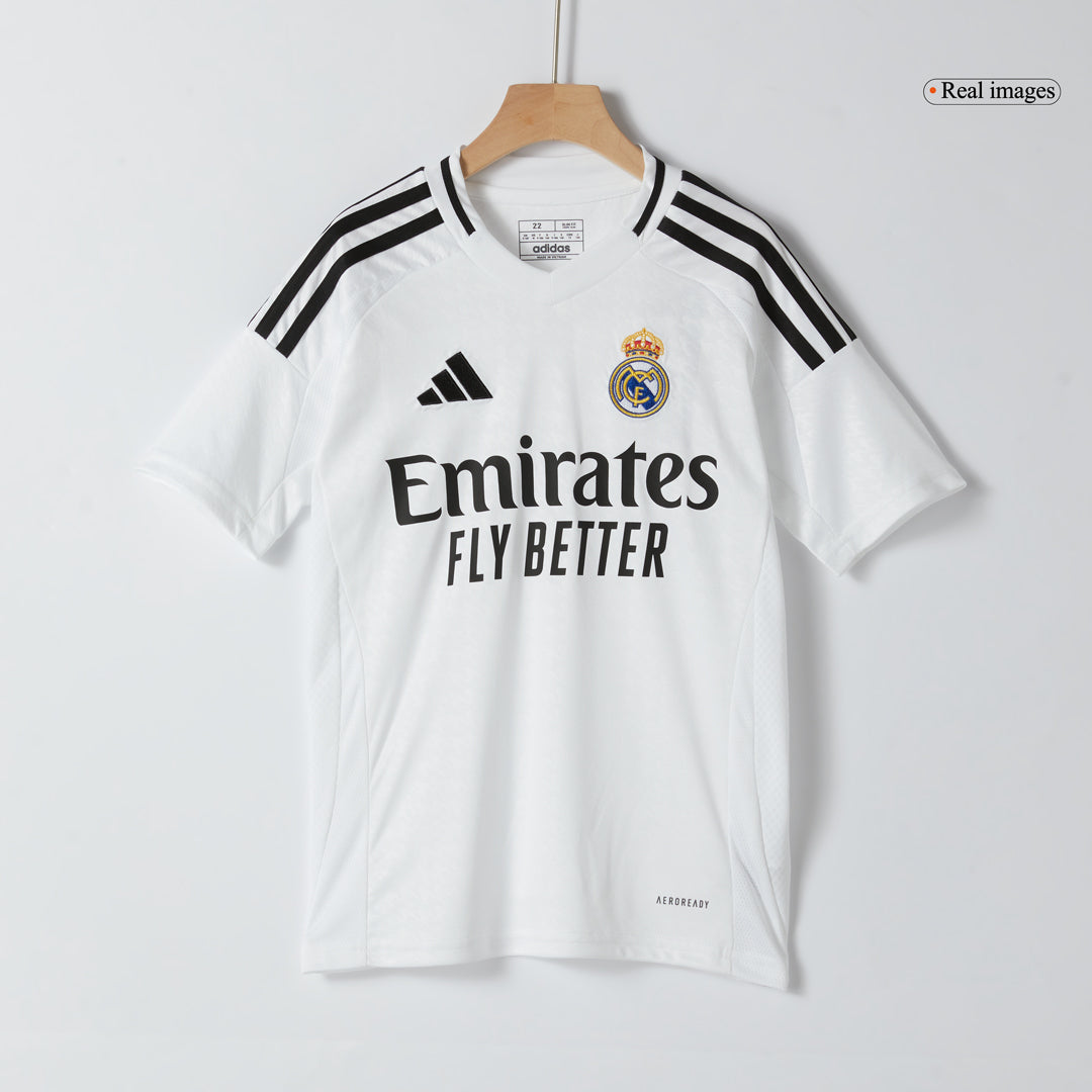 Kid's Real Madrid Home Soccer Jersey Kit (Shirt+Shorts)