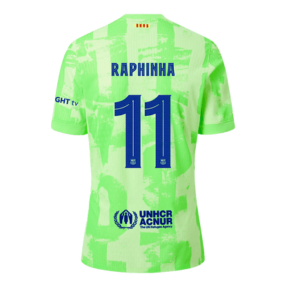 Authentic RAPHINHA #11 Barcelona Soccer Jersey Third Away Shirt 2024/25 - UCL