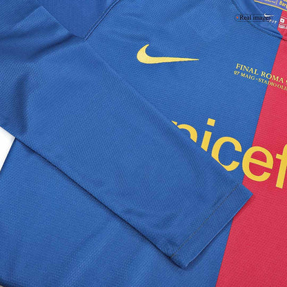 Camiseta Retro ETO'O #9 Barcelona Retro Camiseta de Manga Larga de Fútbol 2008/09 - Final UCL