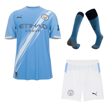 Uniformes completos de local del Manchester City 2025/26