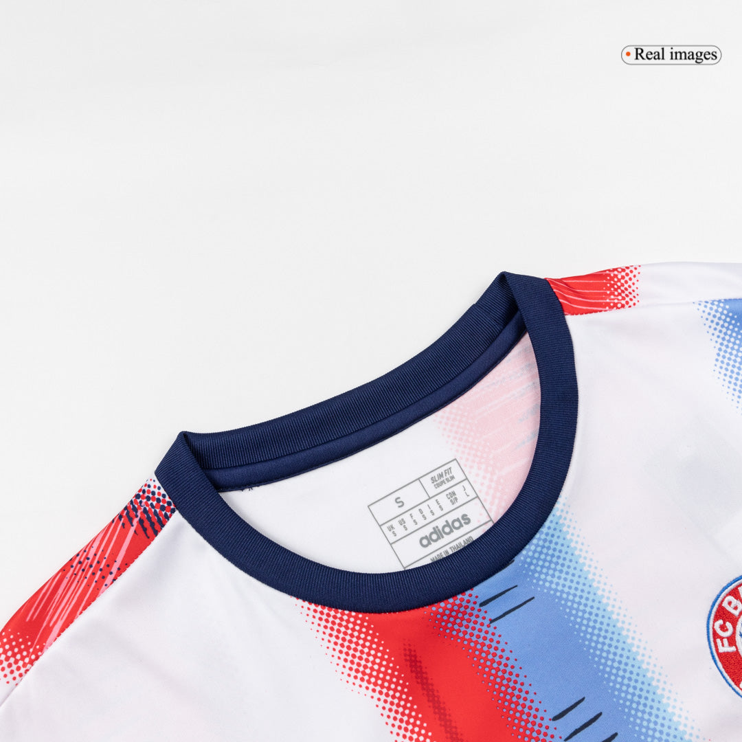 Camiseta de fútbol de calentamiento del Bayern de Múnich 2025/26 roja y blanca