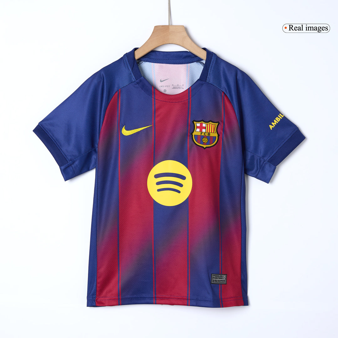 Nogometni dresi Barcelona Home za otroke, komplet 2025/26