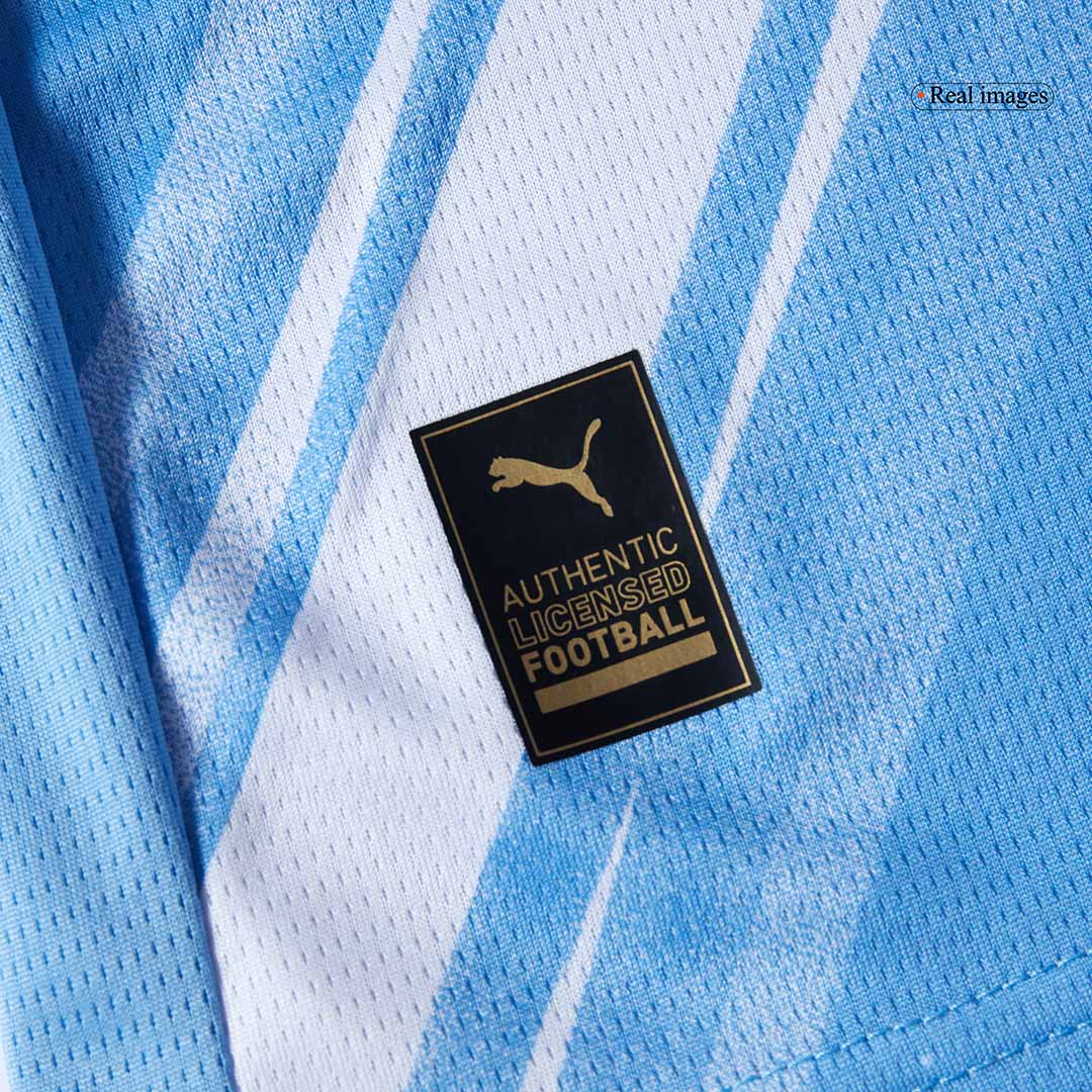 Equipación de fútbol de local del Manchester City para niños 2025/26