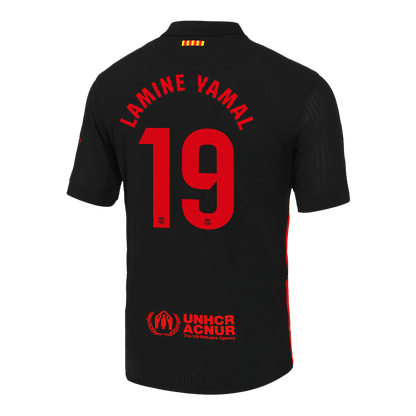 LAMINE YAMAL #19 Camiseta de fútbol auténtica del FC Barcelona, segunda equipación 2024/25