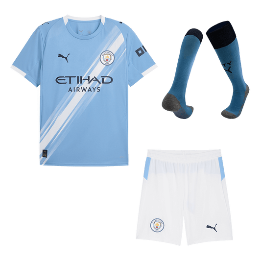Uniformes completos de local del Manchester City 2025/26