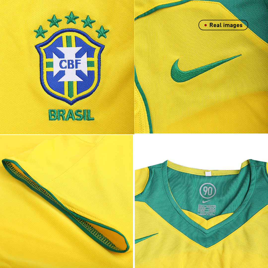 2004 Brazilski Doma?i Rumeni Retro Dres