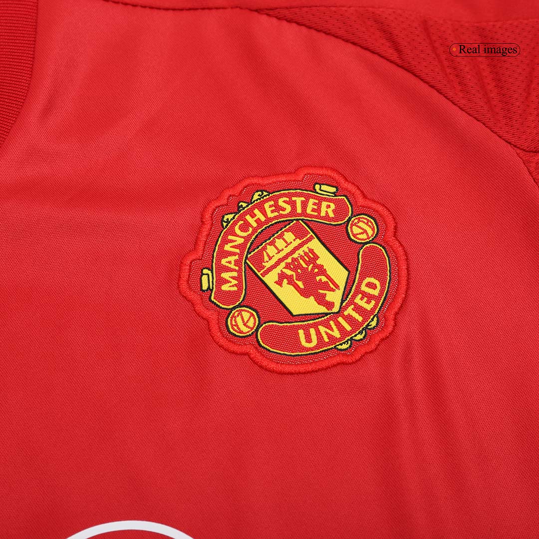 Camiseta y Pantalones Cortos de Fútbol de Local del Manchester United para Niños (2024/25)