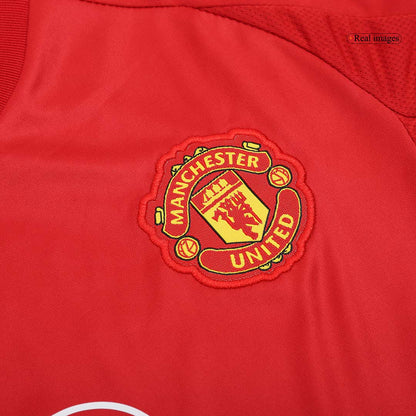 Camiseta y Pantalones Cortos de Fútbol de Local del Manchester United para Niños (2024/25)