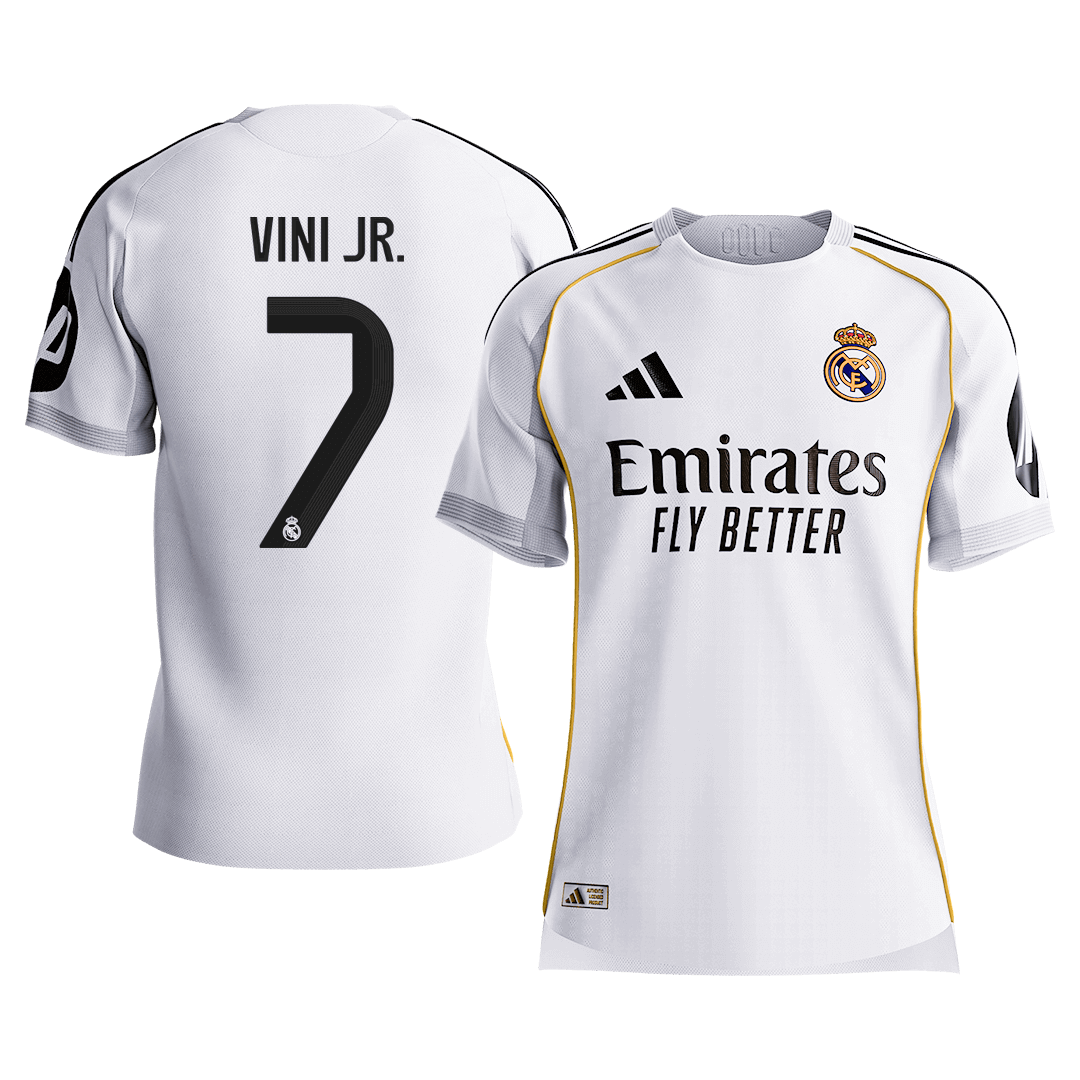 Real Madrid VINI JR. #7 Home Soccer Jersey Authentic 2025/26