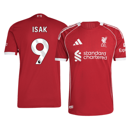 ISAK #9 domači avtentični nogometni dres Liverpool 2025/26