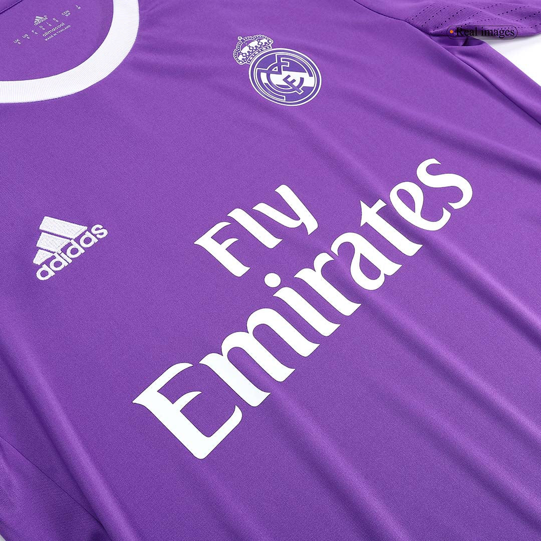 BENZEMA #9 Camiseta de fútbol retro de manga larga de visitante del Real Madrid 2016/17