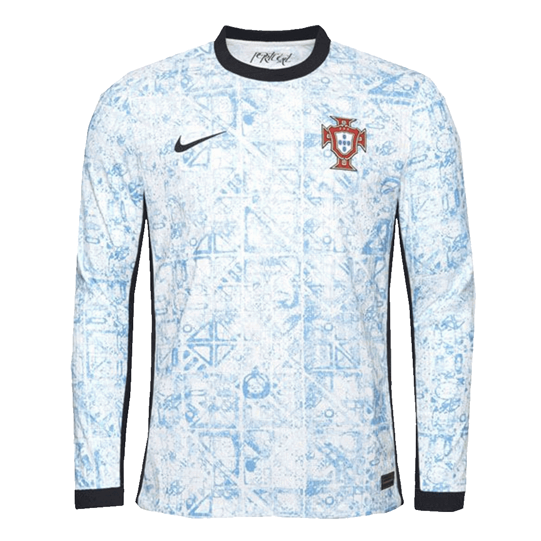 Camiseta de fútbol de manga larga auténtica de Portugal para la Eurocopa 2024