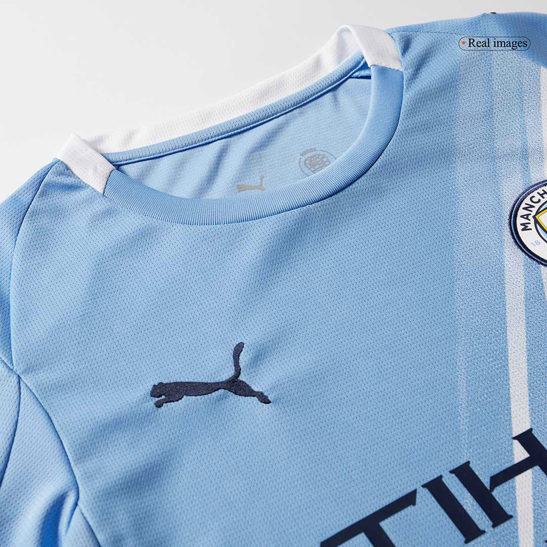 DE BRUYNE #17 Manchester City Home Soccer Jersey 2025/26 Blue