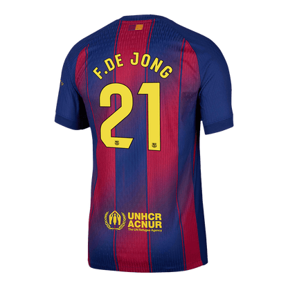 Avtenti?na doma?a majica F.DE JONG #21 Barcelona 2025/26