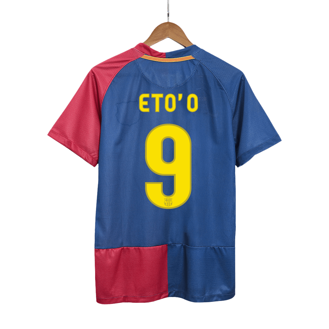Camiseta Retro ETO'O #9 Barcelona Camiseta Retro de Fútbol de Local 2008/09 Final UCL