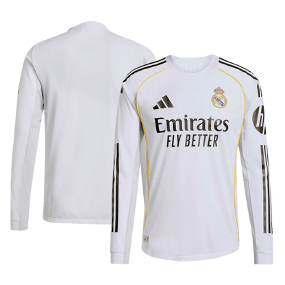 Player Version Real Madrid Home Long Sleeve Soccer Jersey 2025/26