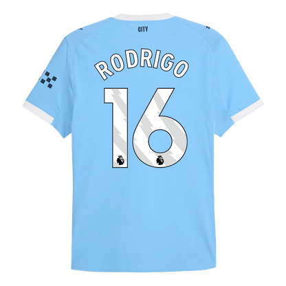 RODRIGO #16 Authentic Manchester City Home Soccer Jersey 2025/26 Blue