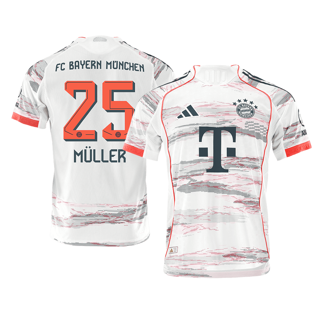 Bayern Munich Nogometni dres Gostujo?i 2025/26 Authentic M¨¹LLER #25