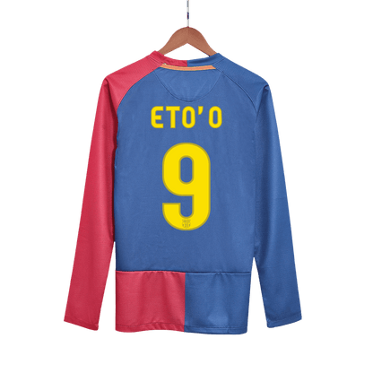 Camiseta Retro ETO'O #9 Barcelona Retro Camiseta de Manga Larga de Fútbol 2008/09 - Final UCL