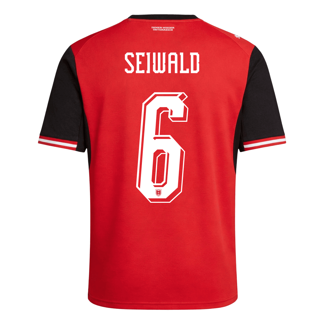 SEIWALD#6 Austria Camiseta de Fútbol de Local Mundial 2026 Roja
