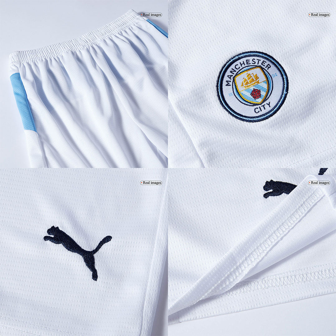 Equipación de fútbol de local del Manchester City para niños 2025/26