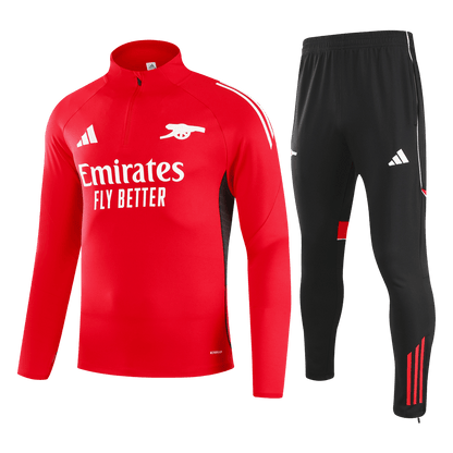 Arsenal 1/4 Zip Tracksuit 2025/26 Kids Red