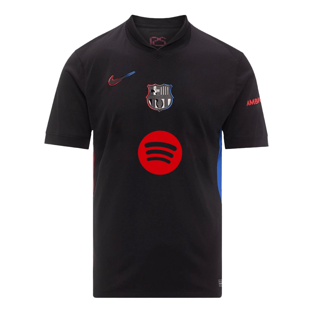 Gift-Barcelona Away Soccer Jersey 2024/25- Spotify Logo Without Text