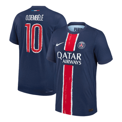 Camiseta de Fútbol Auténtica del PSG O.DEMBÉLÉ #10 Camiseta de local del PSG 2024/25 - UCL